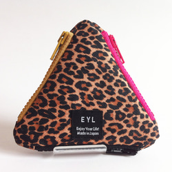 EYL Triangle Coin Purse "Leopard"（受注制作） 1枚目の画像