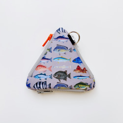 EYL Triangle Coin Purse "Fish Book" （受注制作） 5枚目の画像