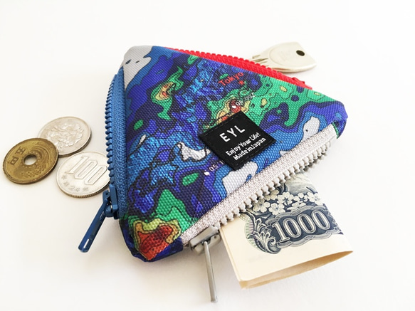 EYL Triangle Coin Purse "Rainfall Radar"（受注制作） 3枚目の画像