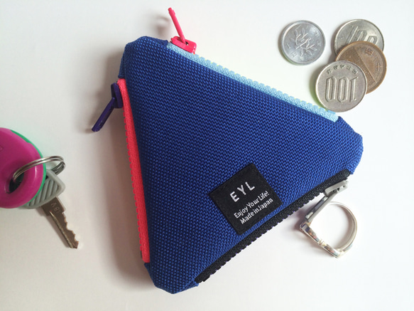 EYL UROKO COIN CASE Nylon Blue （受注販売） 2枚目の画像