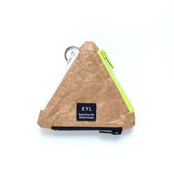 EYL Triangle Coin Purse "Tyvec Brown" （受注制作） 1枚目の画像