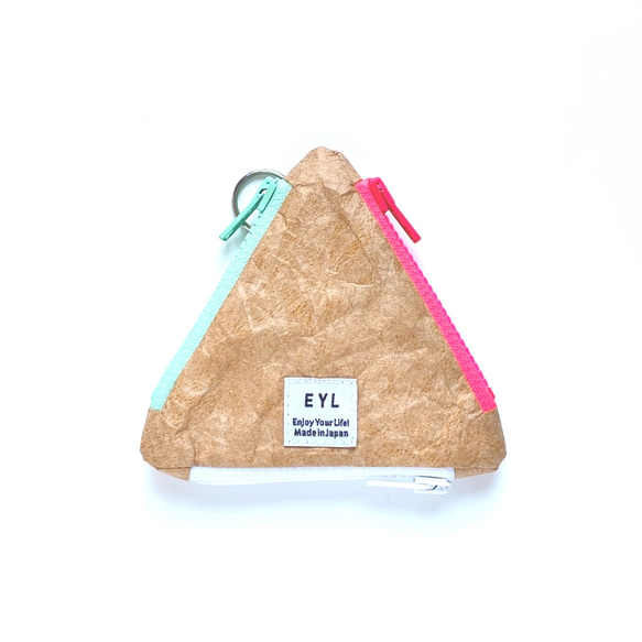 EYL Triangle Coin Purse "Tyvec Brown" （受注制作） 1枚目の画像