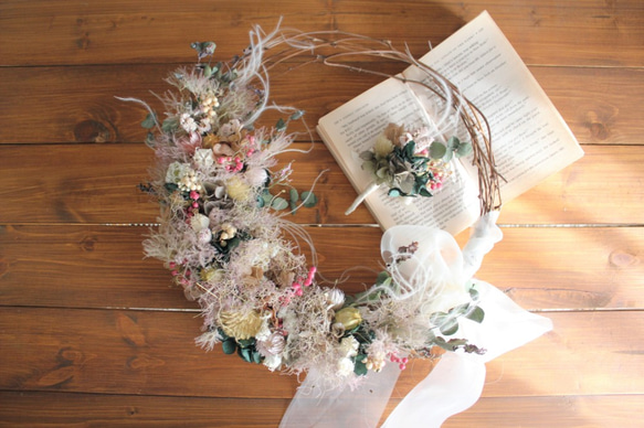 wreath bouquet スモークツリーのブーケ・ブートニア 2枚目の画像