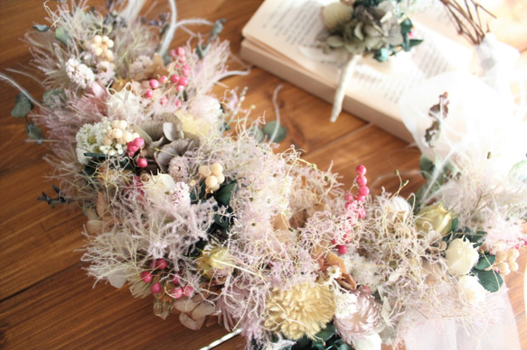 wreath bouquet スモークツリーのブーケ・ブートニア 3枚目の画像