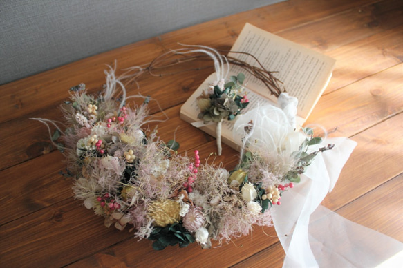 wreath bouquet スモークツリーのブーケ・ブートニア 5枚目の画像