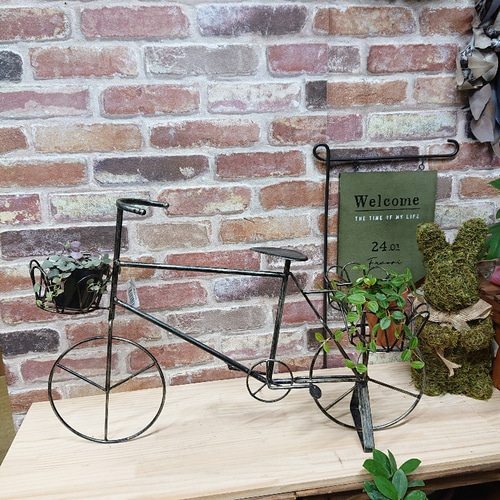 特価品！ フラワースタンド アイアン製自転車 アンティーク雑貨 アート
