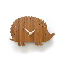 Wooden Hedgehog Clock, Modern Baby Wall Clock 第1張的照片