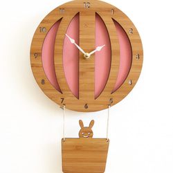 Wall clocks, Hot Air Balloon Wood Clock, Kids wall clock 第2張的照片