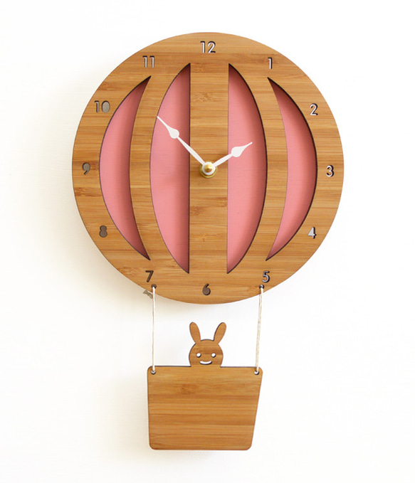 Wall clocks, Hot Air Balloon Wood Clock, Kids wall clock 第2張的照片