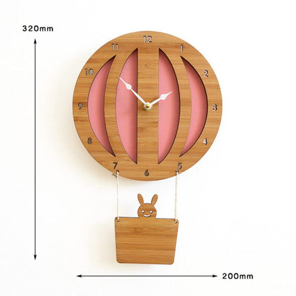 Wall clocks, Hot Air Balloon Wood Clock, Kids wall clock 第3張的照片