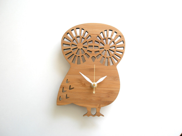 Decoylabの掛け時計　OWL-S フクロウ 1枚目の画像