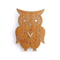 Owl Wall Clock with starburst eyes 第1張的照片
