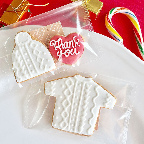 クリスマスアイシングクッキー☆セーターとぼうしのプチギフト