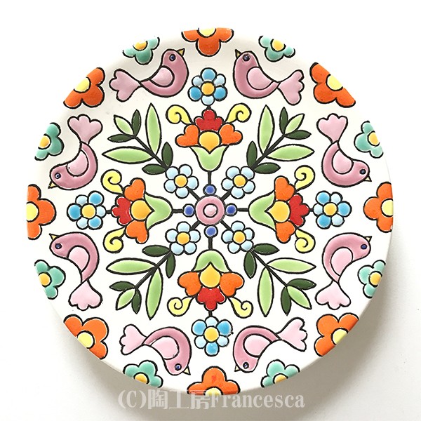 絶品】 アンティーク スペインTALAVERA 手描き飾り皿