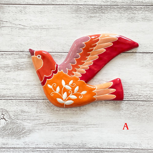 Mateos Tonala Jal Mex 手塗り　張り子　デコ　鳥 メキシコの張り子 小鳥 パペルマシェ