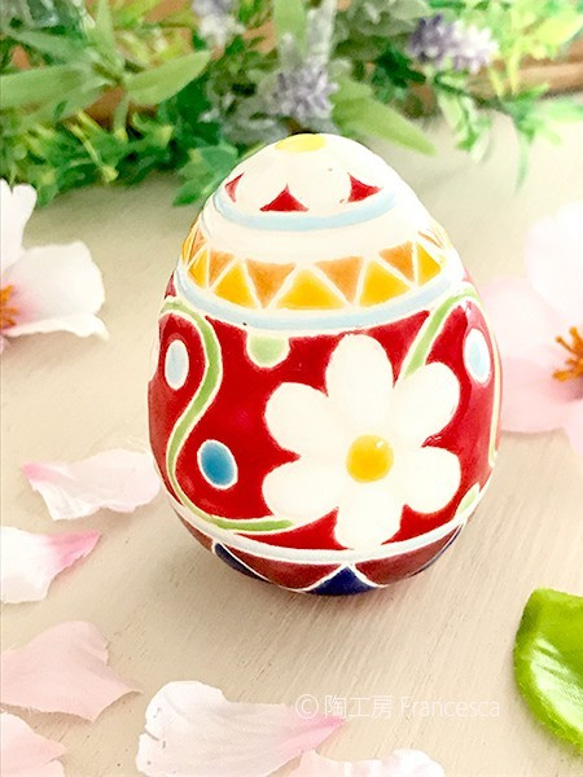 陶瓷裝飾蛋（復活節彩蛋）D 第1張的照片