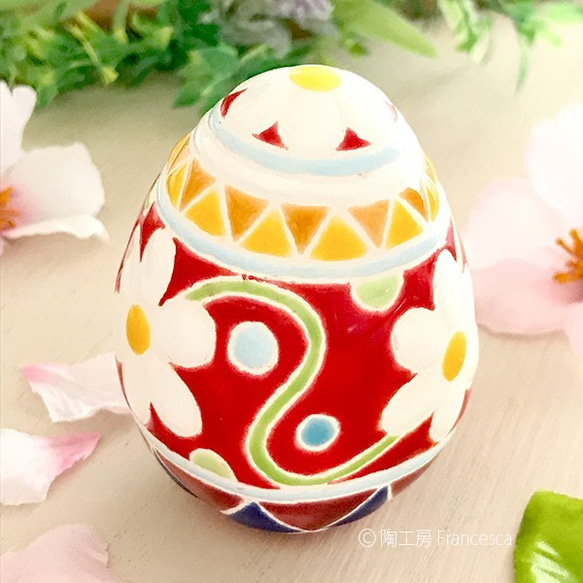 陶瓷裝飾蛋（復活節彩蛋）D 第3張的照片