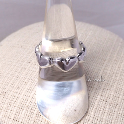 ハートモチーフのリング  silver【A001】 3枚目の画像