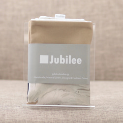 リネンナチュラルクッションカバー キャットデザイン オリーブ jubileecushionca006 4枚目の画像