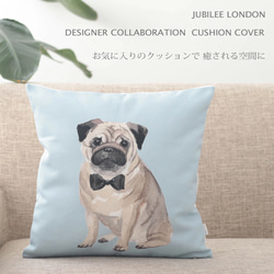 Jubilee リネン ペットクッションカバー ドッグ フレンチブルドッグ jubileecushiondg006 1枚目の画像