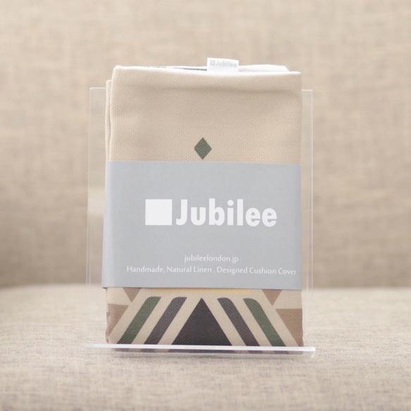 Jubilee ネイティブ柄 リネンクッションカバー キリム エクリュ jubileecushionse885a 4枚目の画像