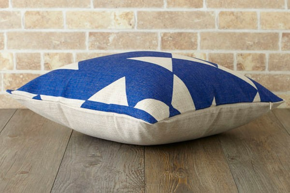 クッションカバー 45×45cm 北欧デザイン　ブルーダイヤモンド jubileecushionse493 2枚目の画像