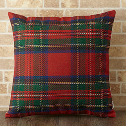 RALPH LAUREN タータンチェック クッションカバー　２枚組 Maasai Linen ラルフローレン クッションカバー Redリネンチェック 50