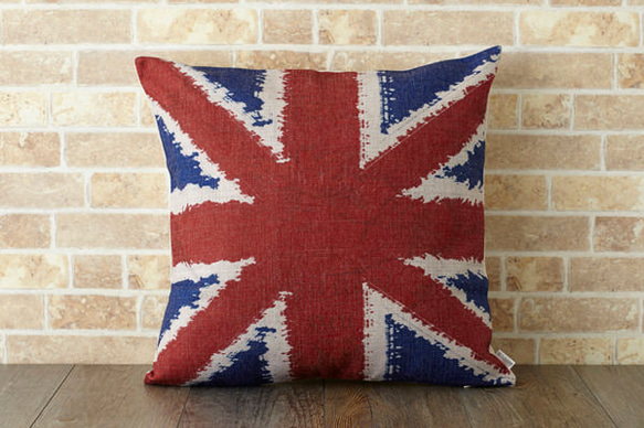 クッションカバー 45×45cm イギリスブラッシュユニオンジャック jubileecushionse511 1枚目の画像