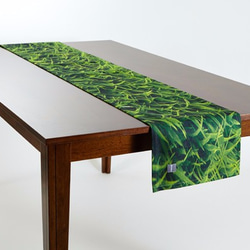 テーブルランナー 北欧柄 グリーングラス 天然リネン 183×30cm jubileetabletr029 1枚目の画像