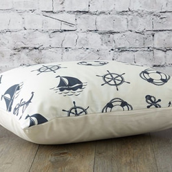 枕カバー 寝具 63×43cm ネイビーマリン 北欧デザイン jubileemkr014 2枚目の画像