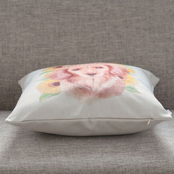 クッションカバー ダックスフンド サンフラワー 犬 天然リネン jubileecushionai006 2枚目の画像