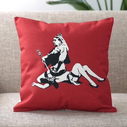 クッションカバー Banksy バンクシー QUEEN VICTORIA jubileecushionba046 1枚目の画像