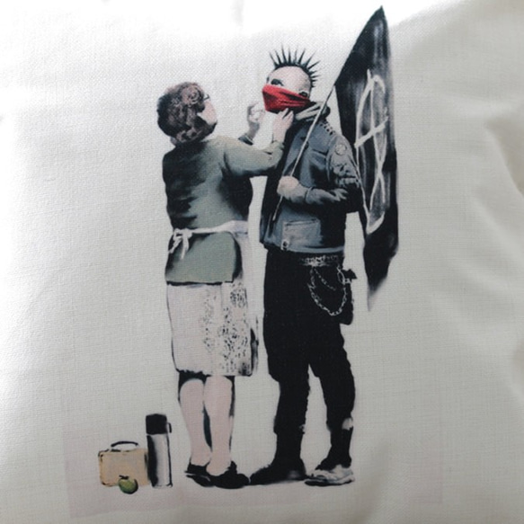 クッションカバー Banksy バンクシー PUNK MUM jubileecushionba053 4枚目の画像