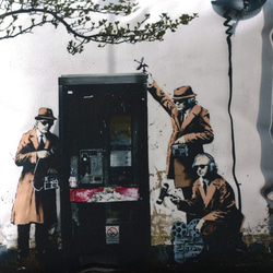 クッションカバー Banksy バンクシー SPY BOOTH jubileecushionba054 4枚目の画像