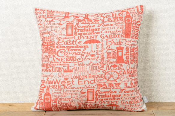 クッションカバー オレンジトラベリング ロンドン jubileecushioncc137 1枚目の画像