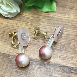 コットンパール Design Earrings#３ 3枚目の画像