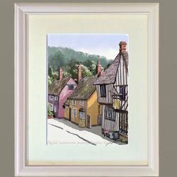 ポストカード ヨーロッパ風景画(組合せ自由4枚セットで1.000円) No.126 イギリス サフォークの村カージー 4枚目の画像