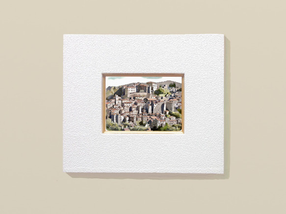 ポストカード ヨーロッパ風景画　(組合せ自由4枚セットで1.000円) No.127  イタリア  城砦都市ソラーノ 2枚目の画像