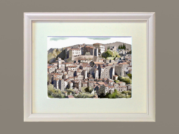 ポストカード ヨーロッパ風景画　(組合せ自由4枚セットで1.000円) No.127  イタリア  城砦都市ソラーノ 4枚目の画像