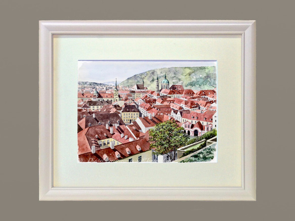 ポストカード ヨーロッパ風景画(組合せ自由4枚セットで1.000円) No.136   プラハ城からの眺望 4枚目の画像