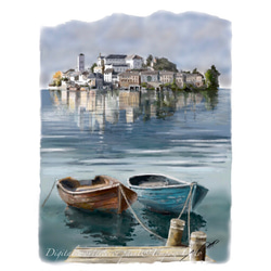 ポストカード ヨーロッパ風景画(組合せ自由4枚セットで1.000円) No.151   イタリア  サンジューリオ 1枚目の画像