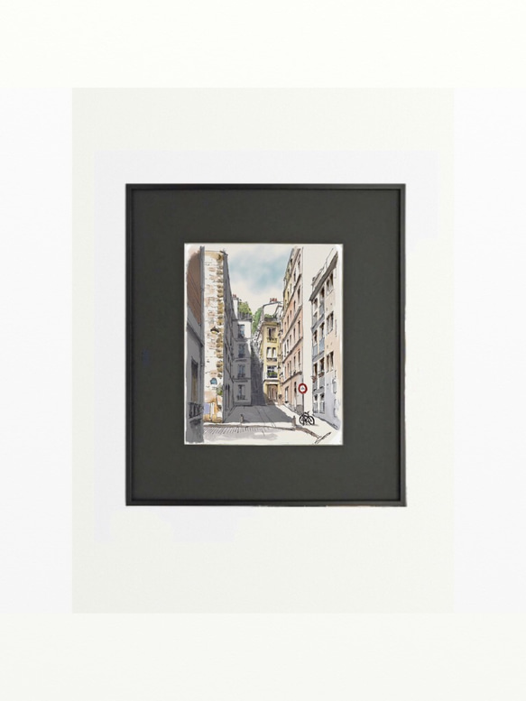 ポストカード ヨーロッパ風景画(組合せ自由4枚セットで1,000円)No.160 モンマルトル　ユトリロが描いた石段 2枚目の画像