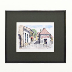 ポストカード ヨーロッパ風景画(組合せ自由4枚セットで1,000円)No.161  ハンガリーの土産物屋さん 2枚目の画像