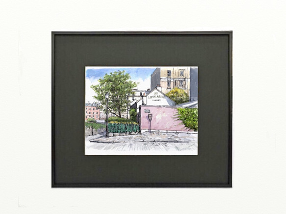 ポストカード ヨーロッパ風景画（組み合わせ自由4枚セット1.000円）No.176  モンマルトルの酒場ラパン・アジル 2枚目の画像