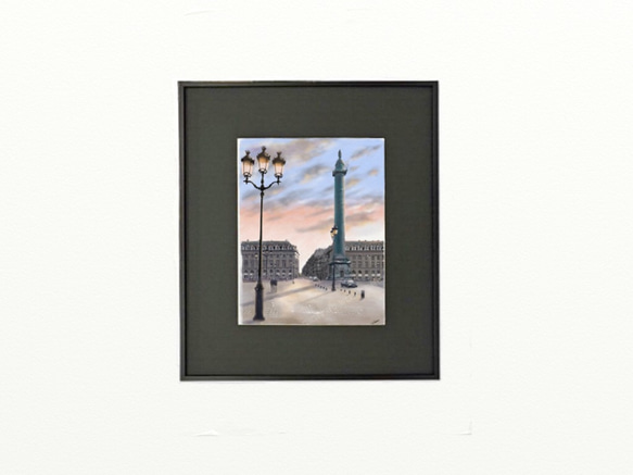 ポストカード ヨーロッパ風景画（組み合わせ自由4枚セット1.000円）No.184  ヴァンドーム広場 2枚目の画像