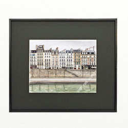ポストカード ヨーロッパ風景画（組み合わせ自由4枚セット1.000円）No.189  冬のセーヌ川 3枚目の画像