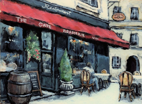 Paris 街角のレストラン 絵画 基典 通販 2358730｜Creema(クリーマ)