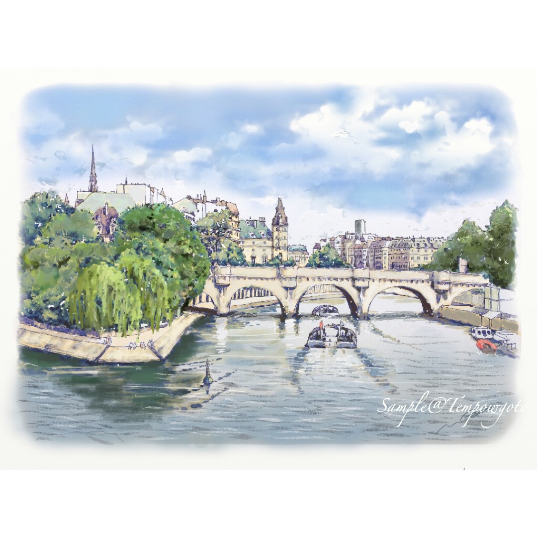 ポストカード ヨーロッパの風景￥250（他の絵と4枚セット売り