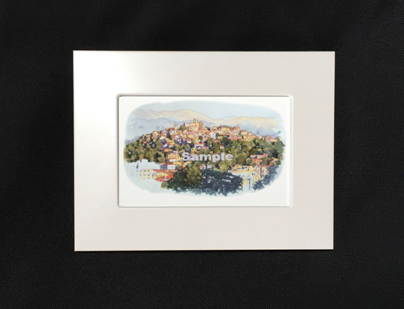 ポストカード　ヨーロッパの風景￥250（他の絵と4枚セット売り1.000円） No.27  コート・ダジュール　夕映え 2枚目の画像