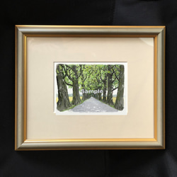 ポストカード ヨーロッパの風景￥250（他の絵と4枚セット売り1.000円） No.35　プロヴァンスの並木道 3枚目の画像
